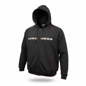 Vintage Y2K Rocawear Big Tall 2XL Black Red Trim‎ Zip Up Hoodie Mens Casual